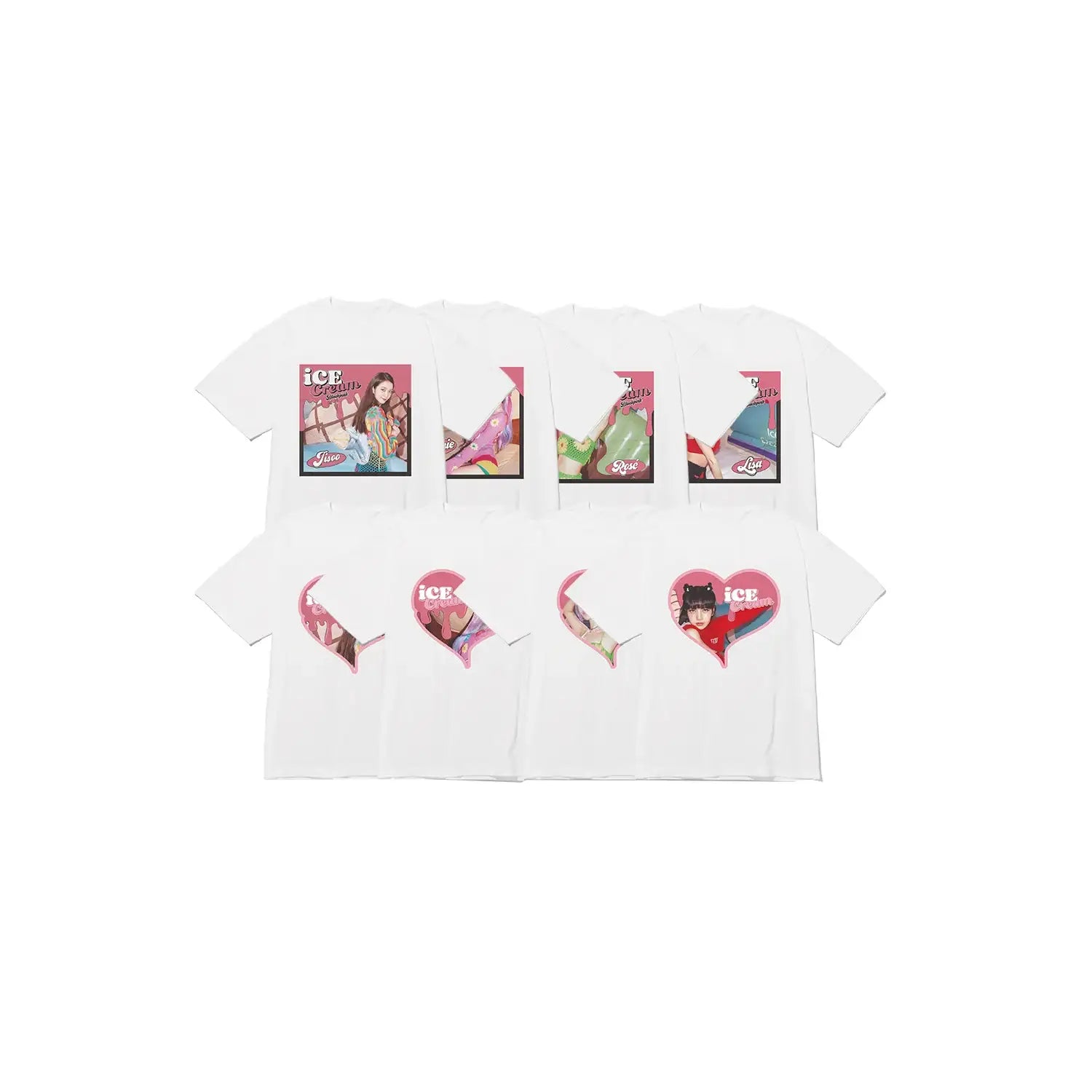 BlackPink - Ice Cream Short Sleeve T-Shirt Type 2 - BlackPink - T-Shirts - Harumio