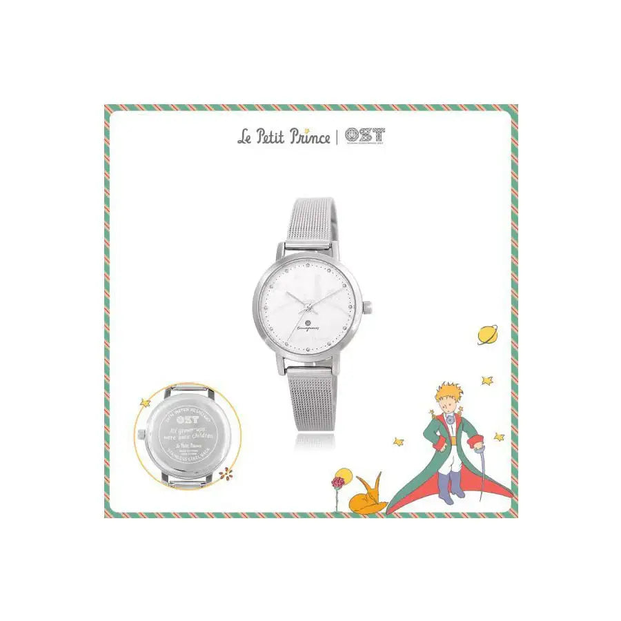 Le Petit Prince x OST - Le Petit Prince and Planet Silver Luminous Mesh Watch - OST - Watches - Harumio