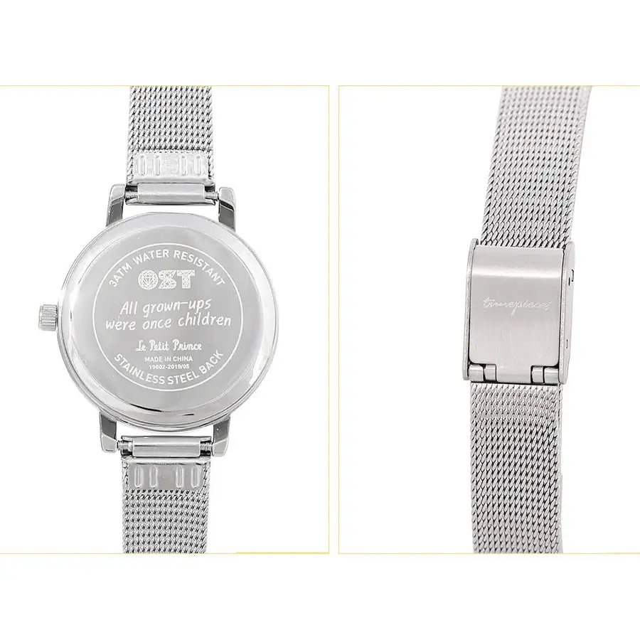 Le Petit Prince x OST - Le Petit Prince and Planet Silver Luminous Mesh Watch - OST - Watches - Harumio