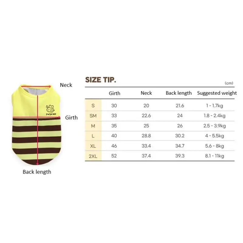 ITSDOG - Pet Honey Bee Rash Guard - ITSDOG - Pet Clothes - Harumio