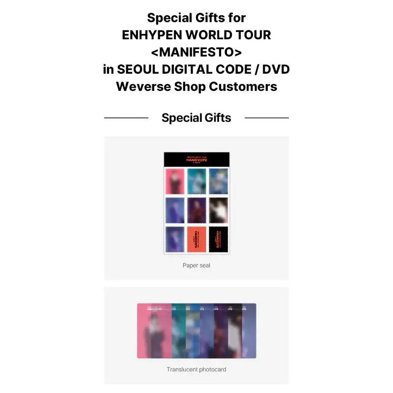 ENHYPEN - World Tour "MANIFESTO" in SEOUL - ENHYPEN - Album - Harumio