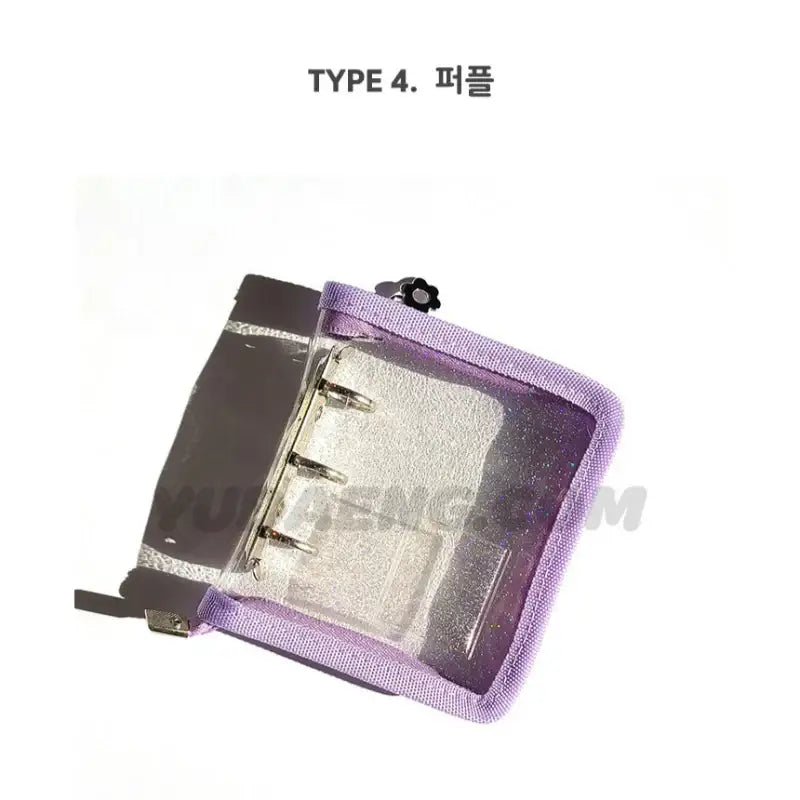 Yudaeng - Glitter Mini 3 Holes Diary Zipper Pouch Cover - Yudaengdotcom - File Storage - Harumio