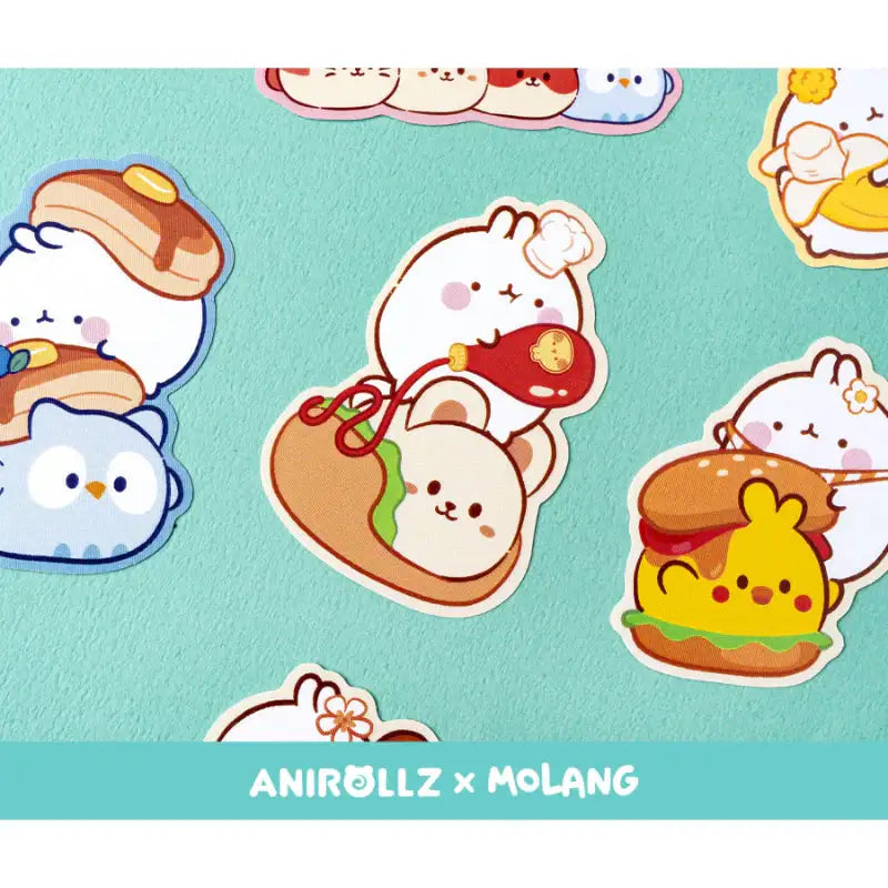 Anirollz x Molang - Sculpted Sticker Set - Molang - Decorative Stickers - Harumio