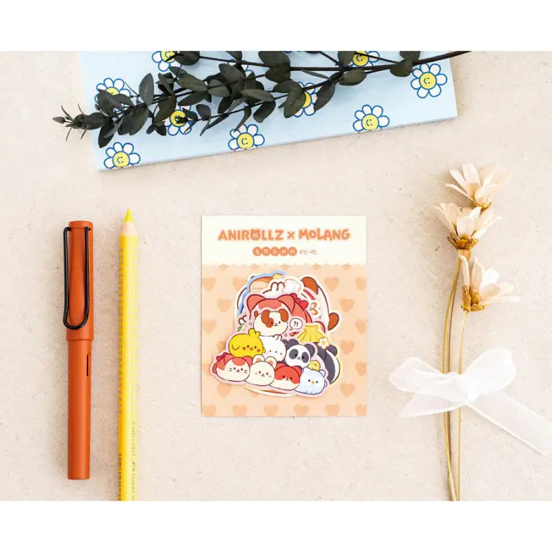 Anirollz x Molang - Sculpted Sticker Set - Molang - Decorative Stickers - Harumio