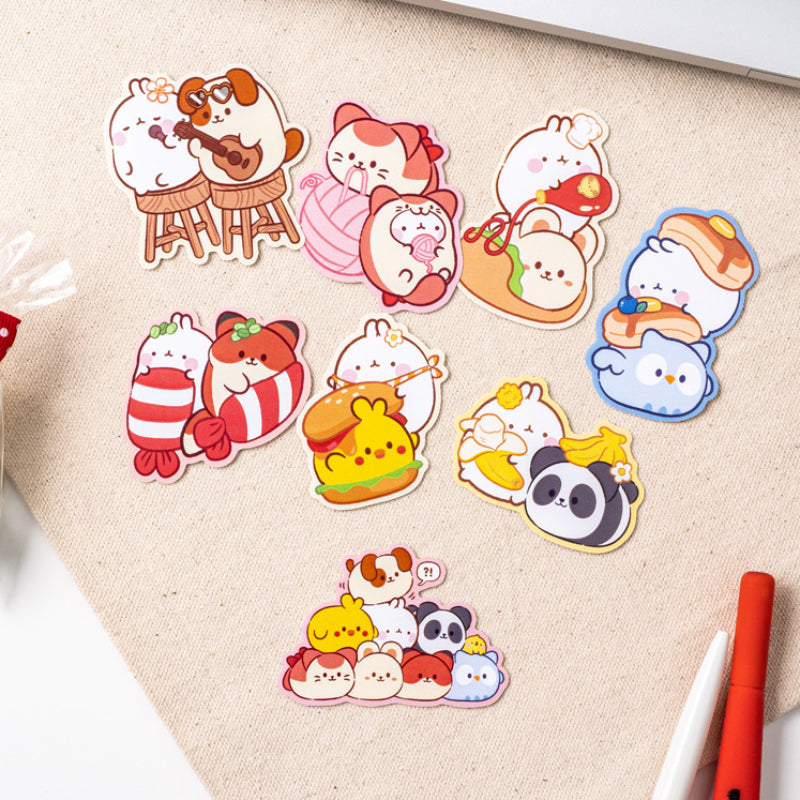 Anirollz x Molang - Sculpted Sticker Set - Molang - Decorative Stickers - Harumio