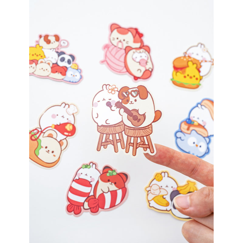 Anirollz x Molang - Sculpted Sticker Set - Molang - Decorative Stickers - Harumio