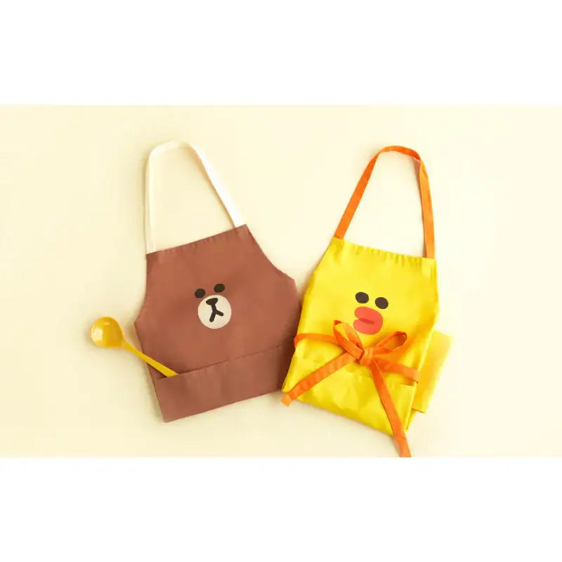 LINE FRIENDS - Brown & Sally Face Apron - Line Friends - Apron - Harumio