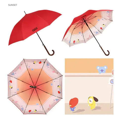 BT21 x Monopoly - Double Layer Automatic Long Umbrella - Monopoly - Umbrella - Harumio