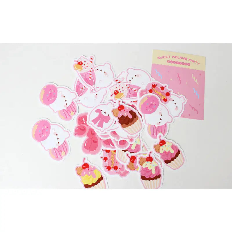 Molang - Sweet Party Deco Sticker Pack - Molang - Decorative Stickers - Harumio