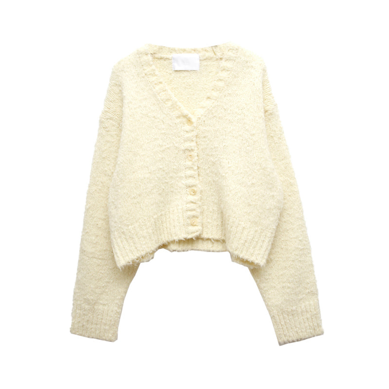 3CE STYLENANDA - Color Boucle Touch Knit Cardigan