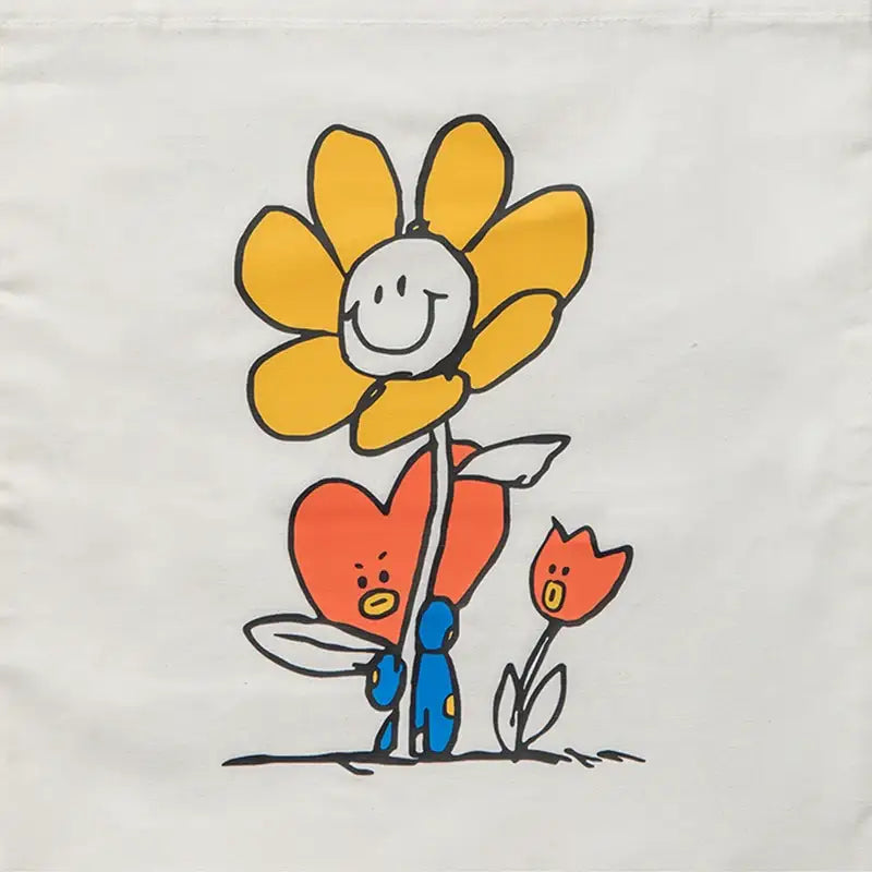 BT21 - Flower Collection - Eco Bag - BT21 - Bags - Harumio