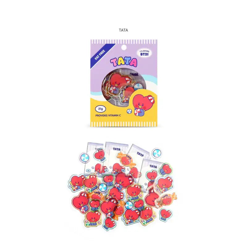 BT21 x Monopoly - Baby Flake Sticker Pack JELLY CANDY - BT21 x Monopoly - Stationary - Harumio