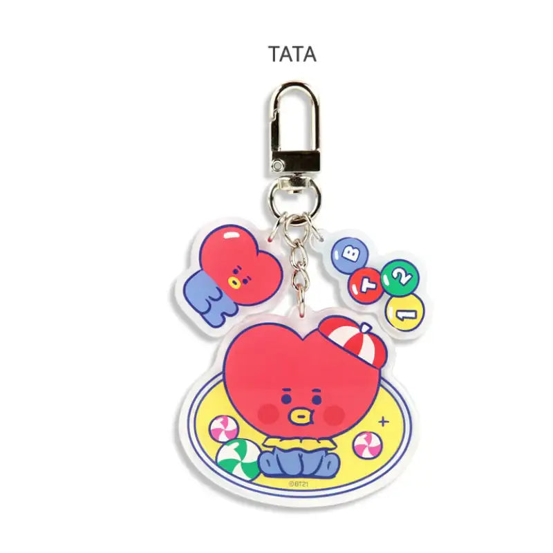 Monopoly x BT21 - Baby Acrylic Key Ring - Jelly Candy - Monopoly - Keyring - Harumio
