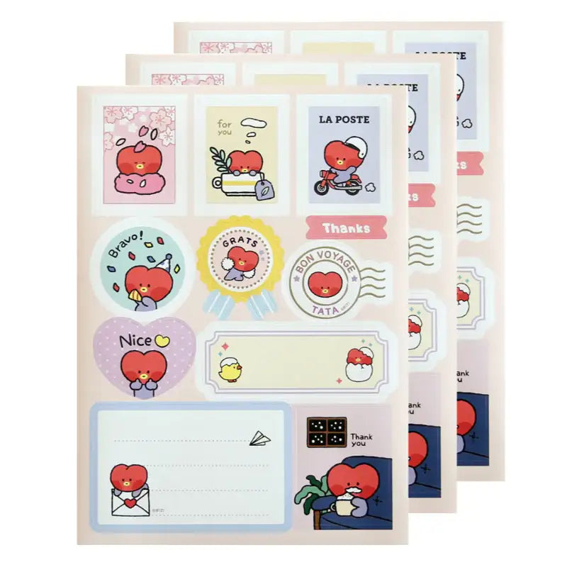 Monopoly x BT21 - Minini Removable Gift Sticker - Monopoly - Stickers - Harumio