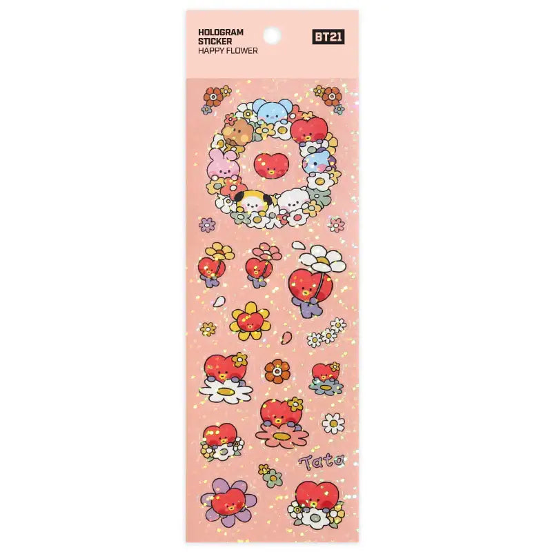 Monopoly x BT21 - Minini Hologram Sticker - Happy Flower - Monopoly - Hologram Sticker - Harumio