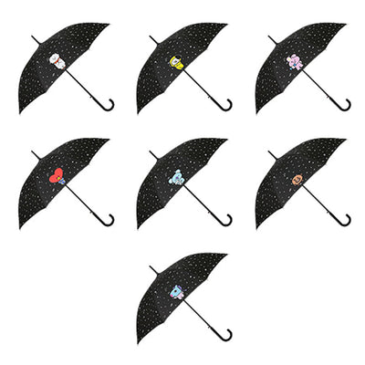 BT21 x Monopoly - Black Pattern Automatic Umbrella - Chimmy