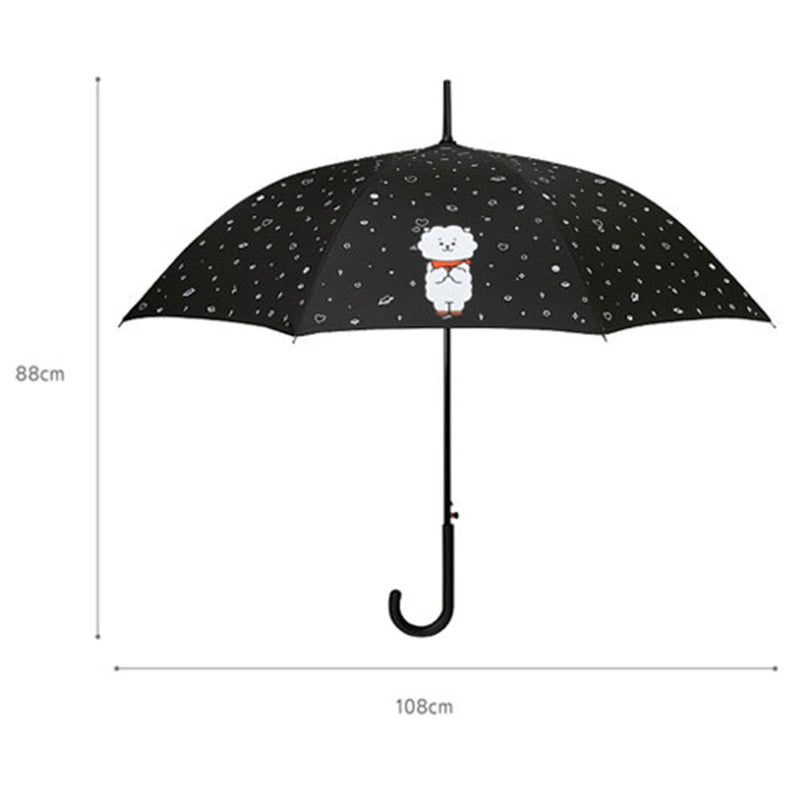 BT21 x Monopoly - Black Pattern Automatic Umbrella - Chimmy