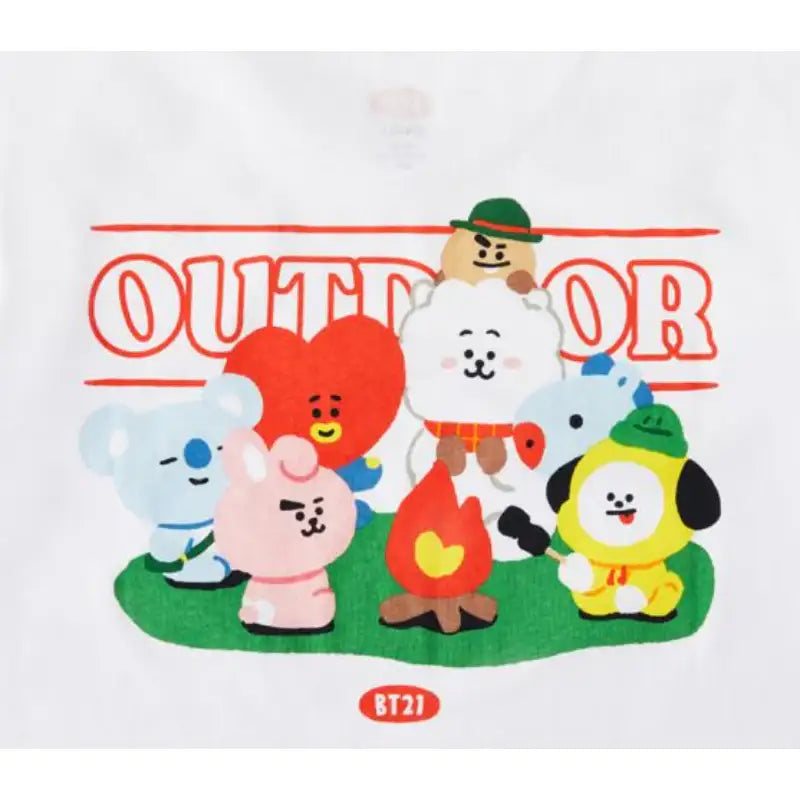 BT21 - Baby Outdoor Short Sleeve T-Shirt - LINE FRIENDS - Clothes - Harumio