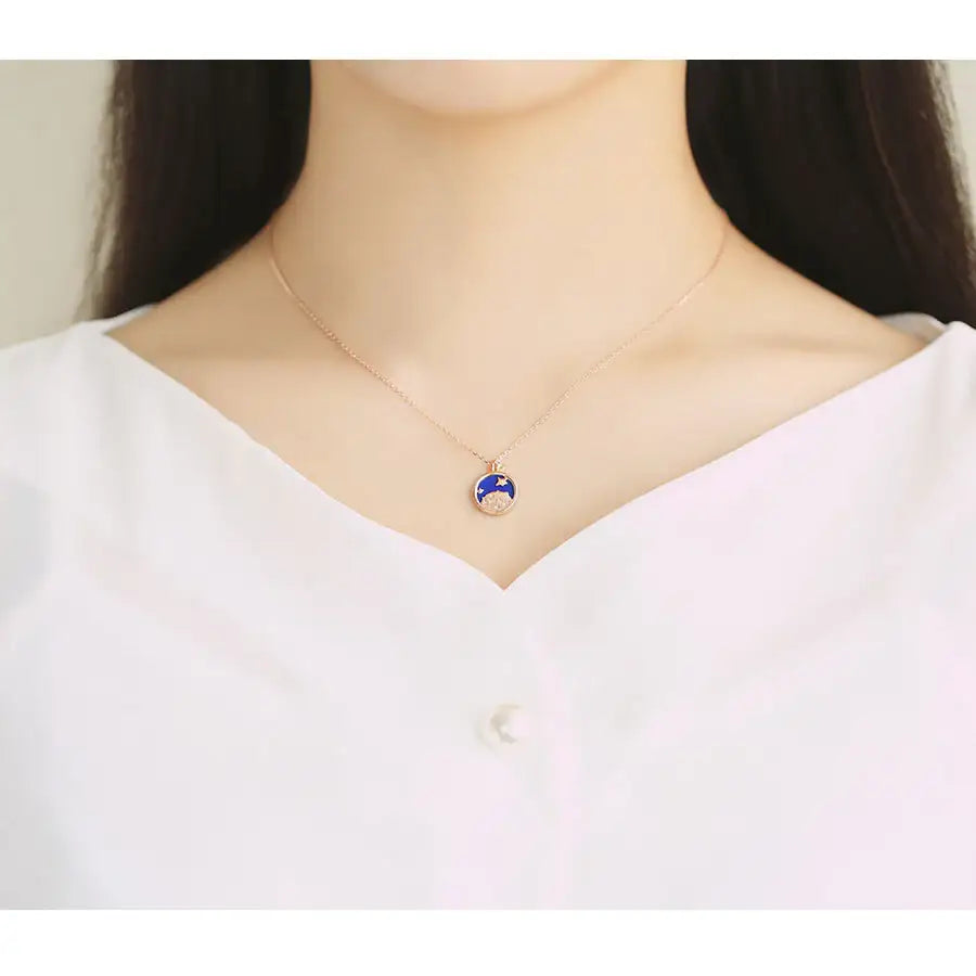 Le Petit Prince x OST - Small Wandering B612 Star Coin Necklace - OST - Accessories, Jewelry - Harumio