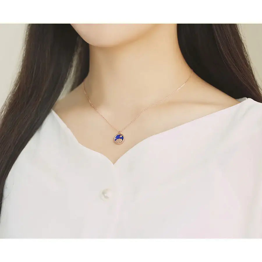 Le Petit Prince x OST - Small Wandering B612 Star Coin Necklace - OST - Accessories, Jewelry - Harumio