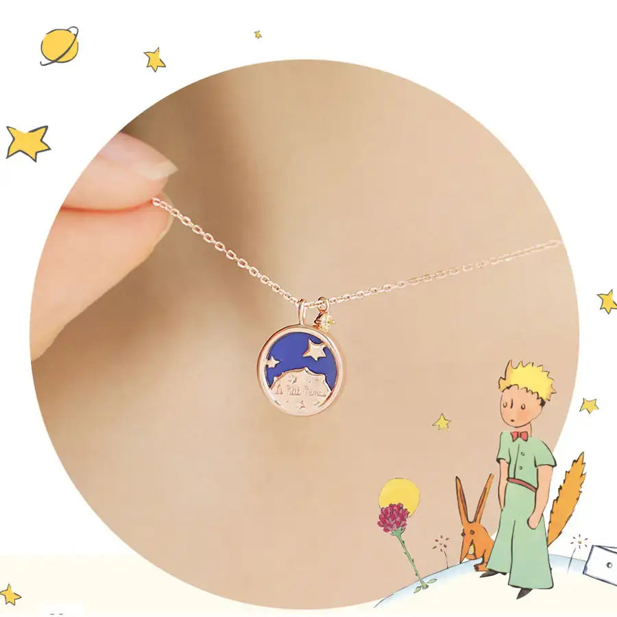 Le Petit Prince x OST - Small Wandering B612 Star Coin Necklace - OST - Accessories, Jewelry - Harumio