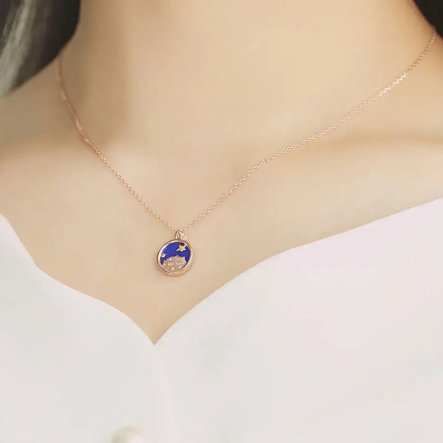 Le Petit Prince x OST - Small Wandering B612 Star Coin Necklace - OST - Accessories, Jewelry - Harumio