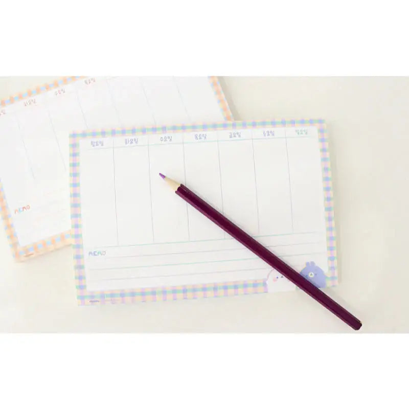 Molang - Weekly Memo - Molang - Memo Pads - Harumio
