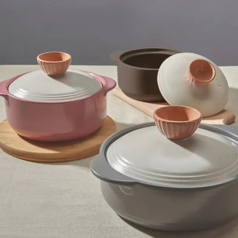 Neoflam - Valley Rose Hot Pot Set Of 3 - Neoflam - Hot Pot - Harumio