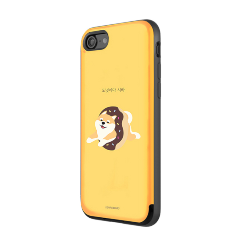 Shiro and Maro - Phone Case with Card Slot- Shiro - Yellow