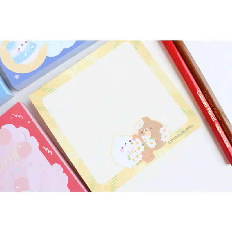 Molang - Rice Cake Memo Pad - Molang - Memo Pads - Harumio